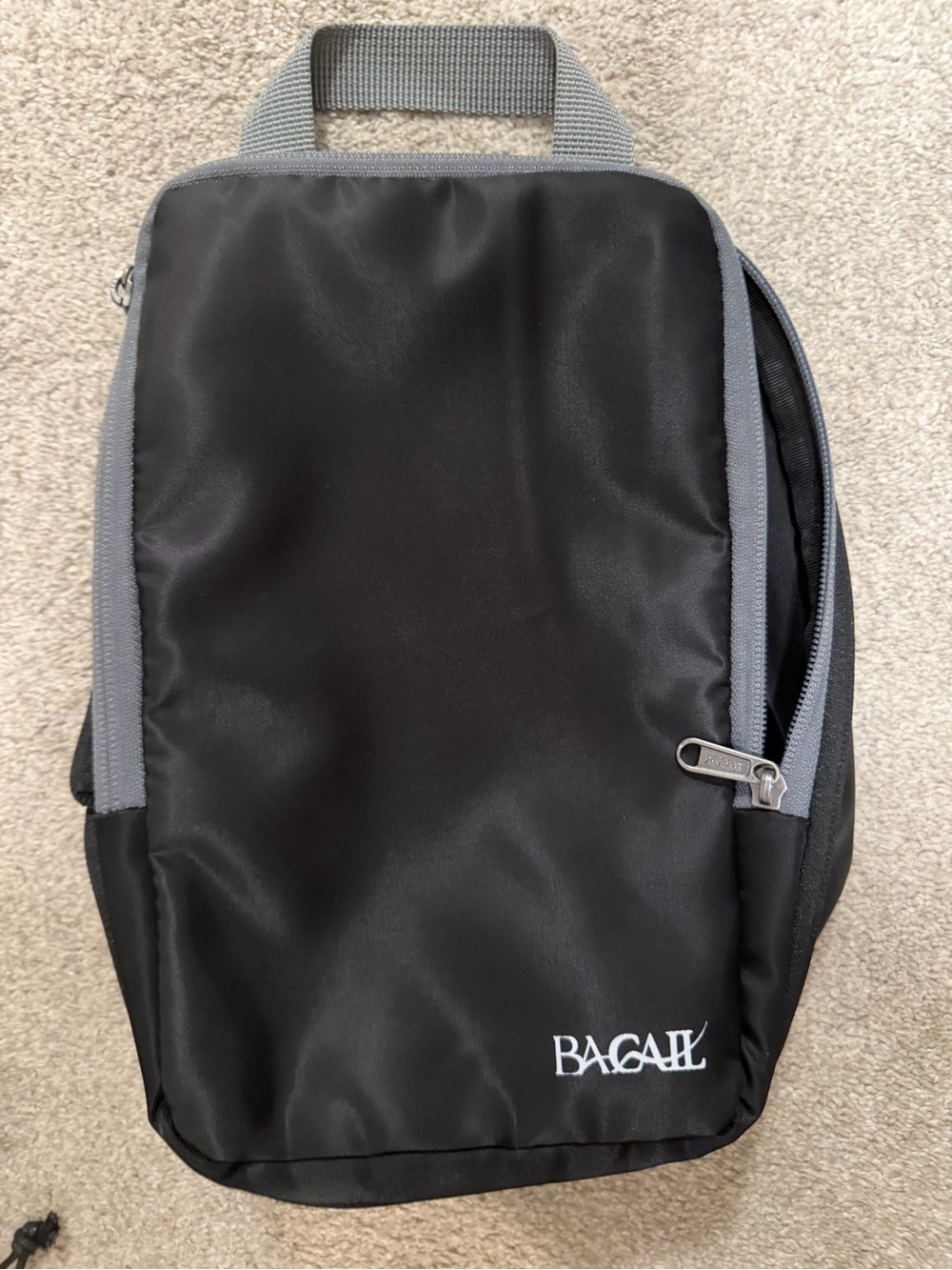 Black Compact Bagail Sling Bag with Gray Accent